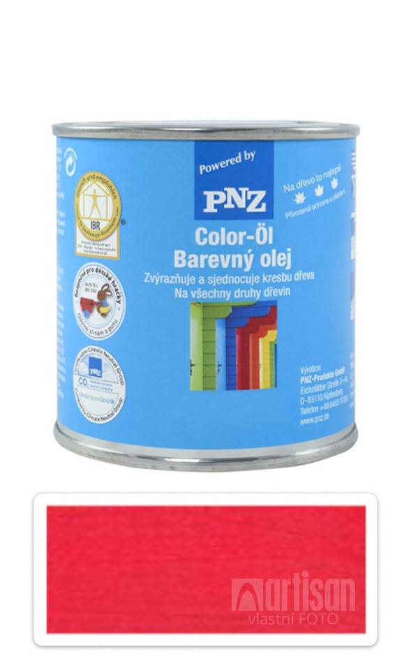 PNZ Barevný olej 0.25 l Makově červený