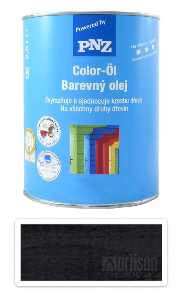 PNZ Barevný olej 2.5 l Grafitově černý