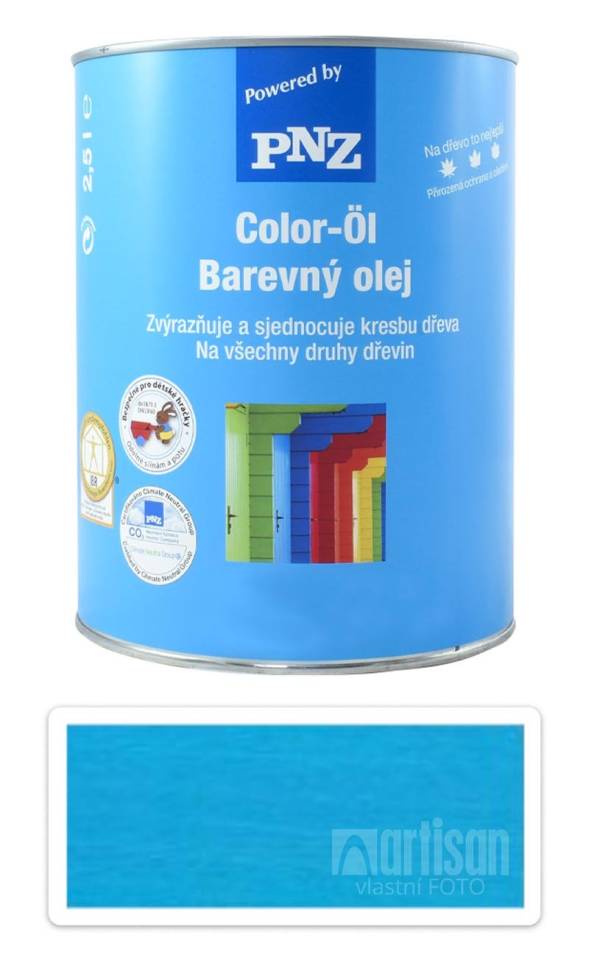 PNZ Barevný olej 2.5 l Křišťálově modrý