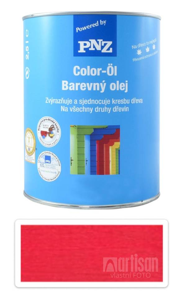PNZ Barevný olej 2.5 l Makově červený