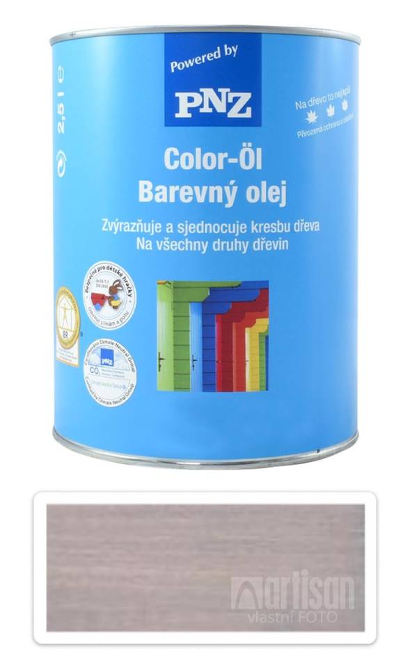 PNZ Barevný olej 2.5 l Stříbrnošedý