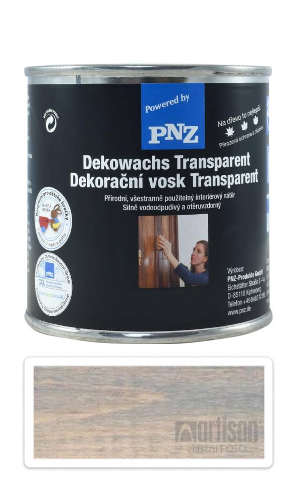 PNZ Dekorační vosk Transparent 0.25 l Holubí modř