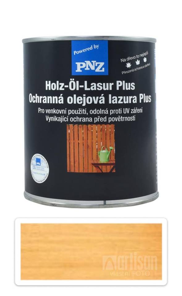 PNZ Ochranná olejová lazura Plus 0.75 l Borovice