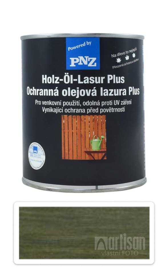 PNZ Ochranná olejová lazura Plus 0.75 l Jedlová zelená