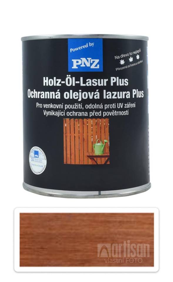 PNZ Ochranná olejová lazura Plus 0.75 l Teak