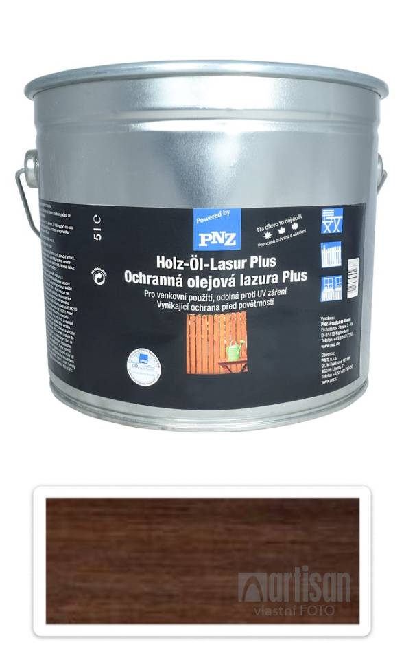 PNZ Ochranná olejová lazura Plus 5 l Eben
