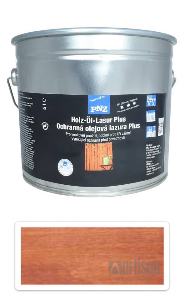 PNZ Ochranná olejová lazura Plus 5 l Kaštan