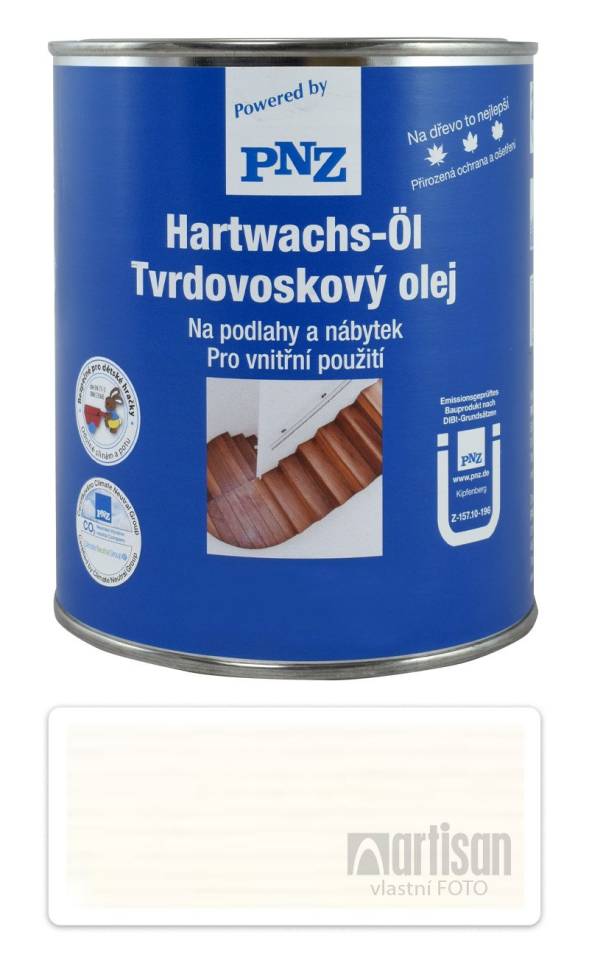 PNZ Tvrdovoskový olej barevný 0.75 l Bílý