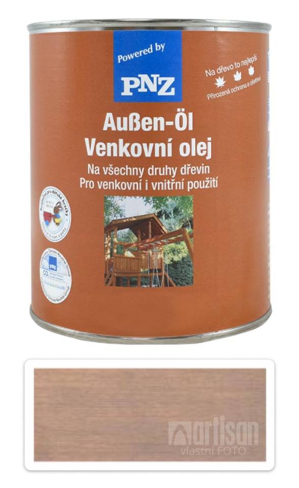 PNZ Venkovní olej metalický 0.75 l Středně šedý