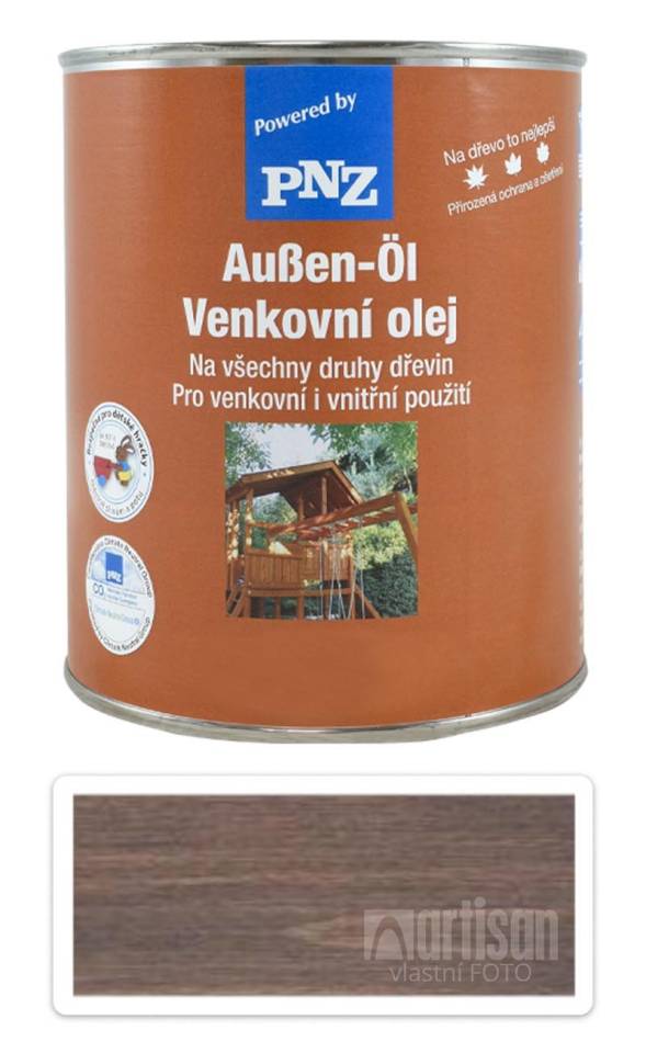 PNZ Venkovní olej metalický 0.75 l Tmavě šedý