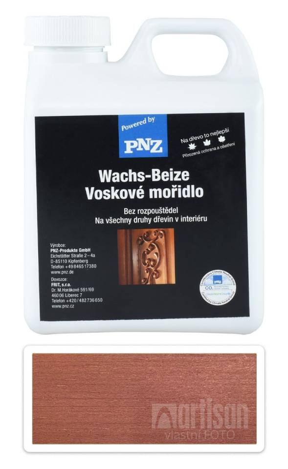 PNZ Voskové mořidlo 1 l Korálově červená