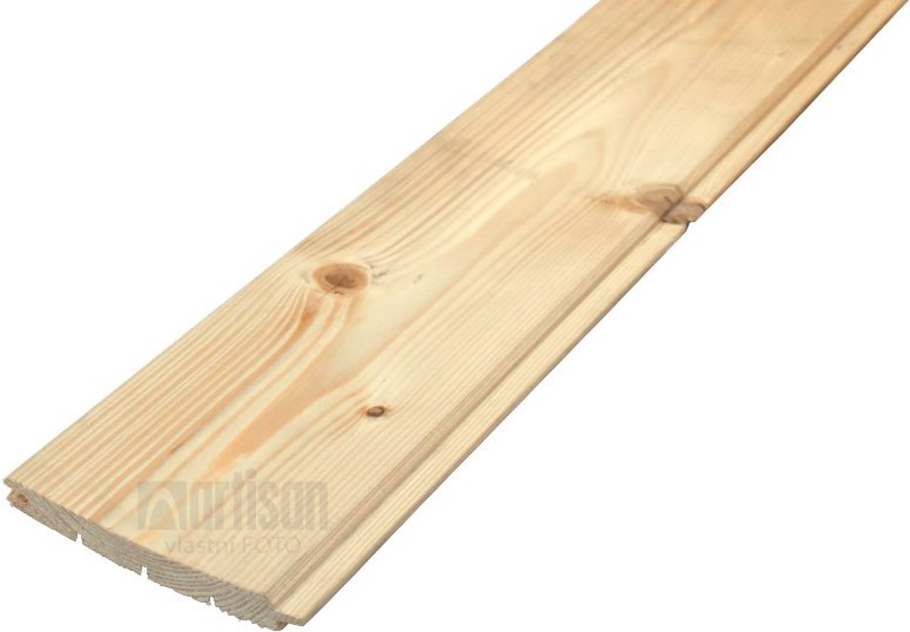 Palubky obkladové 19x121x3000 KP (krátké pero) - smrk