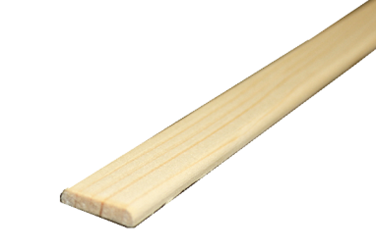 Profilové lišty krycí ploché 20x4x2000 - smrk