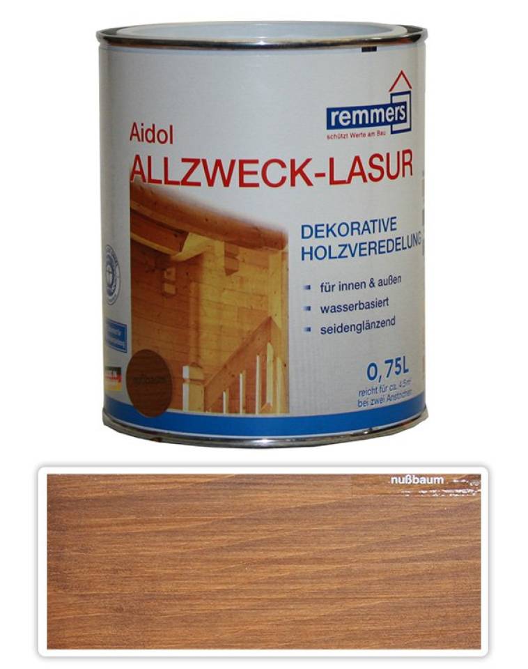 REMMERS Allzweck-lasur - vodou ředitelná lazura 0.75 l Ořech