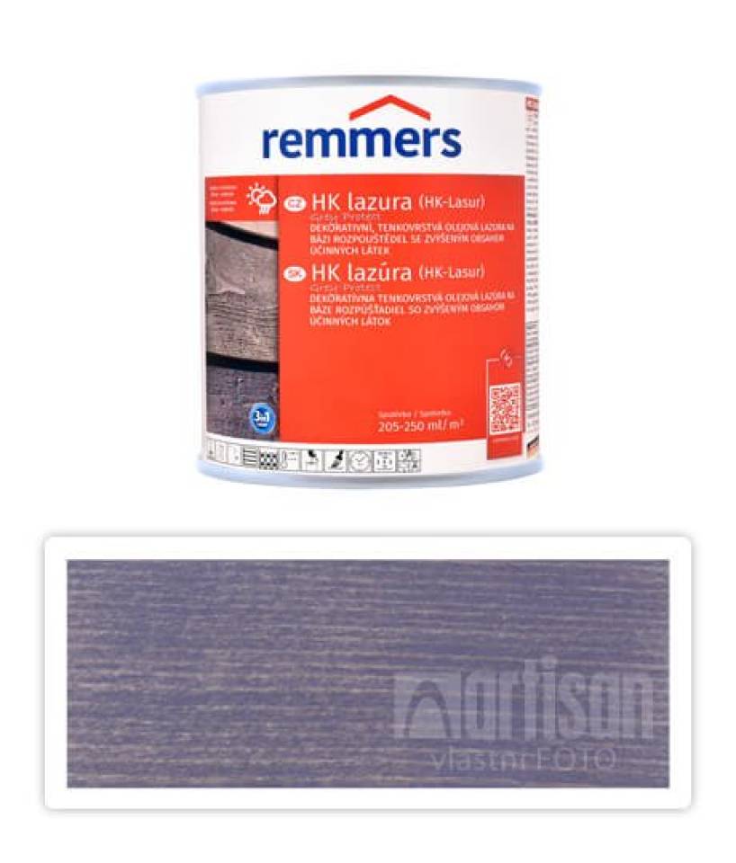 REMMERS HK lazura Grey Protect - ochranná lazura na dřevo pro exteriér 0.1 l Anthrazitgrau FT 20928