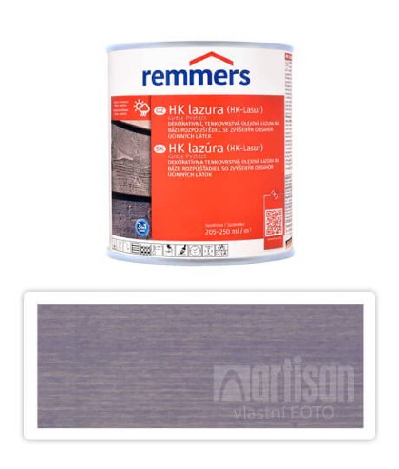 REMMERS HK lazura Grey Protect - ochranná lazura na dřevo pro exteriér 0.1 l Wassergrau 20924