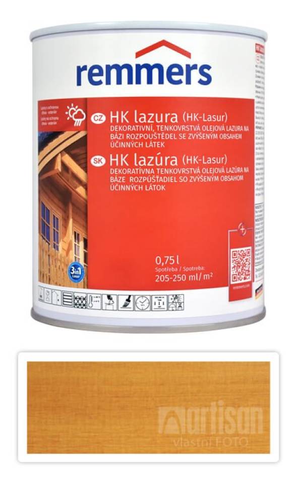 REMMERS HK lazura - ochranná lazura na dřevo pro exteriér 0.75 l Dub rustikální