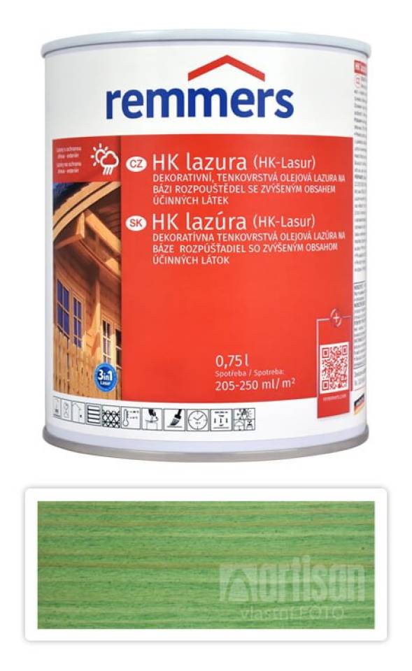 REMMERS HK lazura - ochranná lazura na dřevo pro exteriér 0.75 l Jedlově zelená