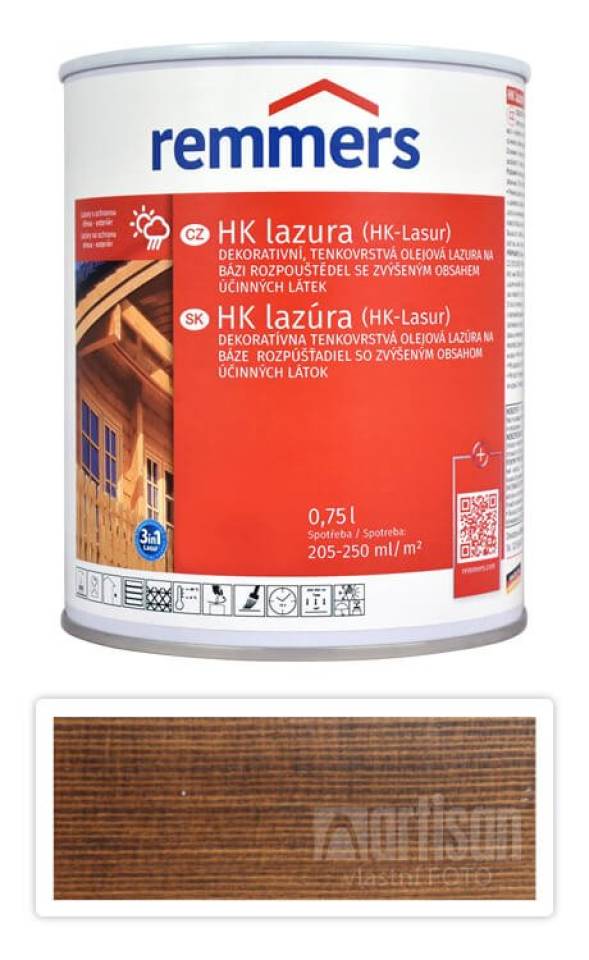 REMMERS HK lazura - ochranná lazura na dřevo pro exteriér 0.75 l Palisandr