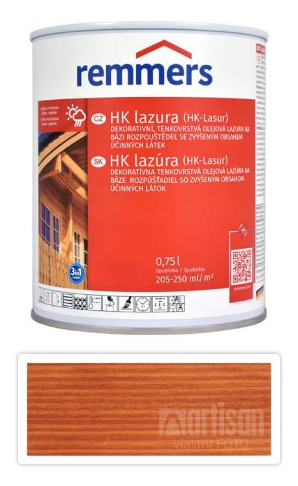 REMMERS HK lazura - ochranná lazura na dřevo pro exteriér 0.75 l Teak