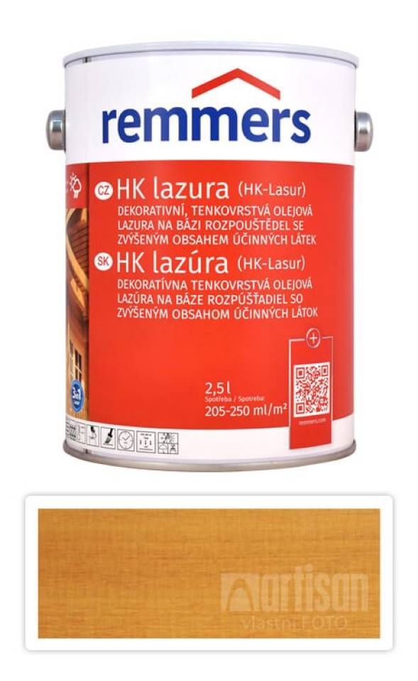 REMMERS HK lazura - ochranná lazura na dřevo pro exteriér 2.5 l Dub rustikální