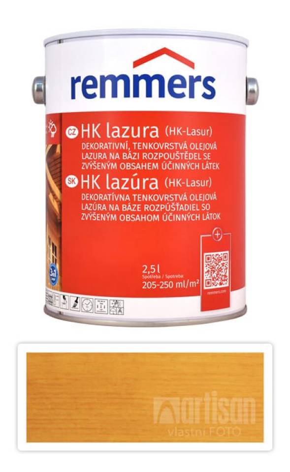 REMMERS HK lazura - ochranná lazura na dřevo pro exteriér 2.5 l Dub světlý