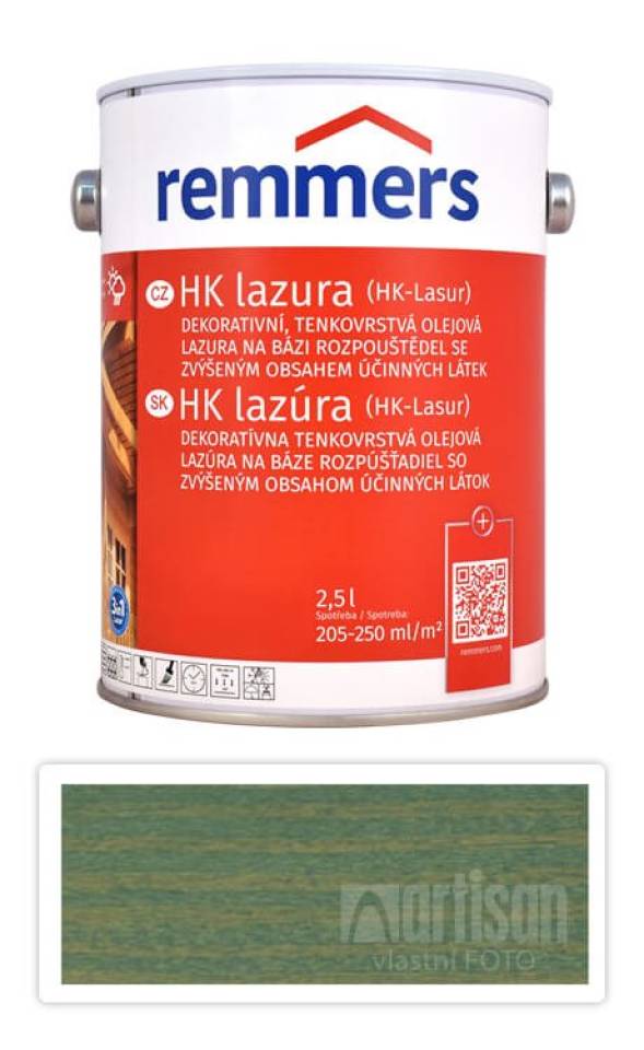 REMMERS HK lazura - ochranná lazura na dřevo pro exteriér 2.5 l Zelená sůl