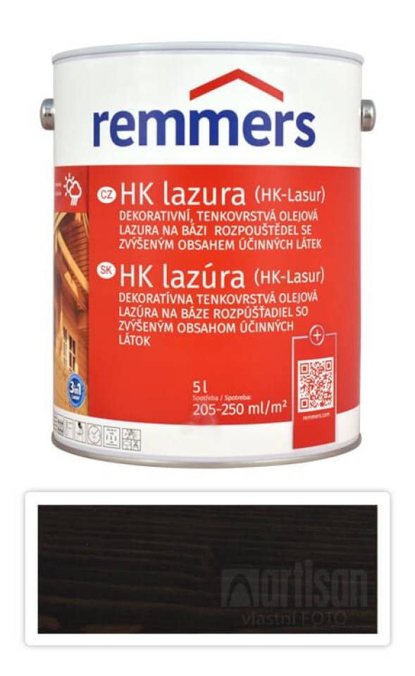 REMMERS HK lazura - ochranná lazura na dřevo pro exteriér 5 l Eben