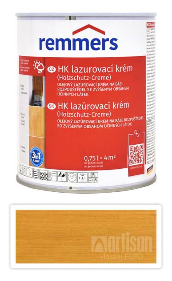 REMMERS HK lazurovací krém 0.75 l Dub světlý