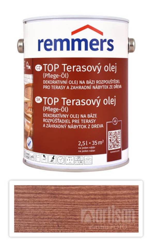 REMMERS TOP Terasový olej na bázi rozpouštědel 2.5 l Rezavě hnědá