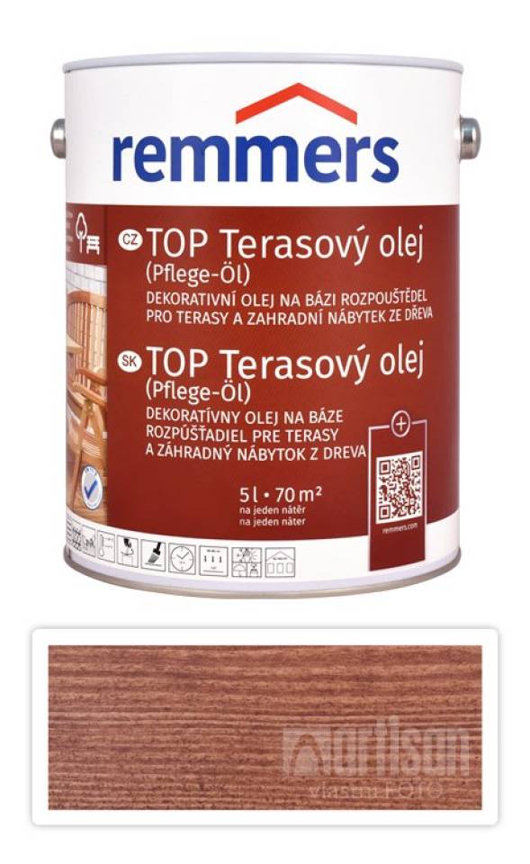 REMMERS TOP Terasový olej na bázi rozpouštědel 5 l Rezavě hnědá