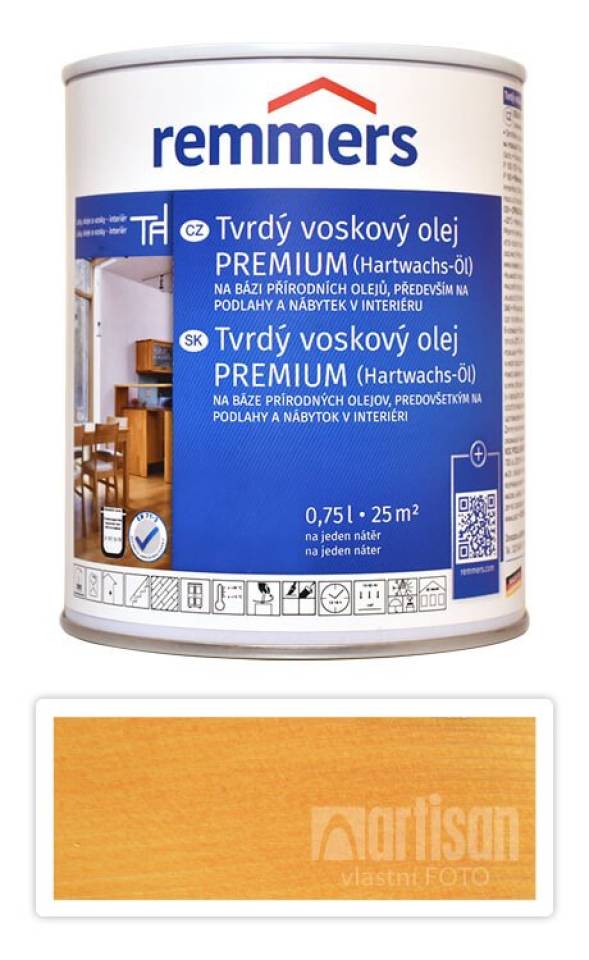 REMMERS Tvrdý voskový olej PREMIUM 0.75 l Borovice