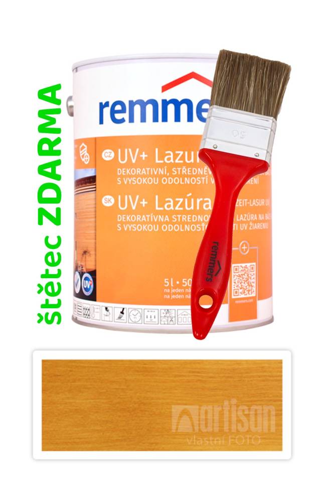 REMMERS UV+ Lazura - dekorativní lazura na dřevo 5 l Dub rustikální