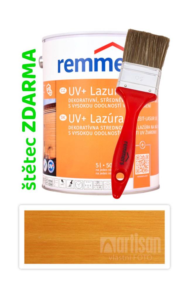 REMMERS UV+ Lazura - dekorativní lazura na dřevo 5 l Dub světlý