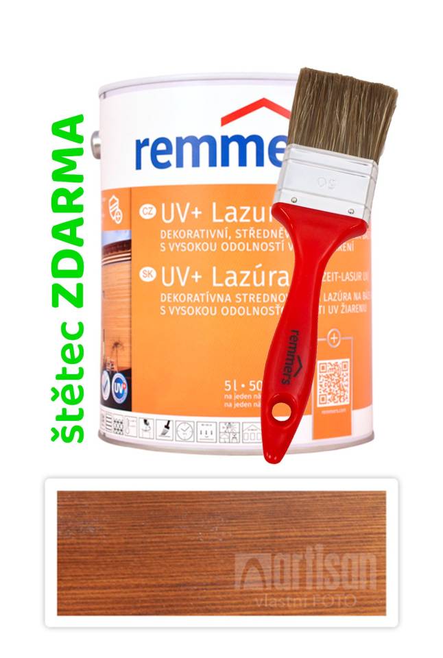 REMMERS UV+ Lazura - dekorativní lazura na dřevo 5 l Ořech