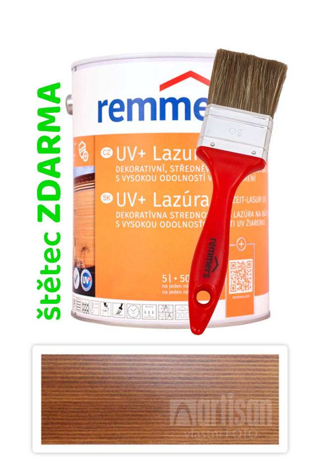 REMMERS UV+ Lazura - dekorativní lazura na dřevo 5 l Palisandr