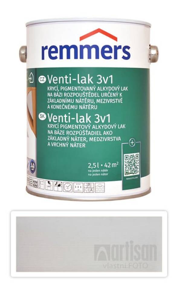 REMMERS Venti-lak 3v1 - krycí lak pro interiér i exteriér 2.5 l Bílý