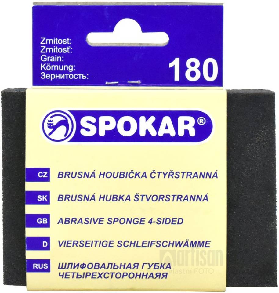 SPOKAR - čtyřstranná brusná houbička zrno 180
