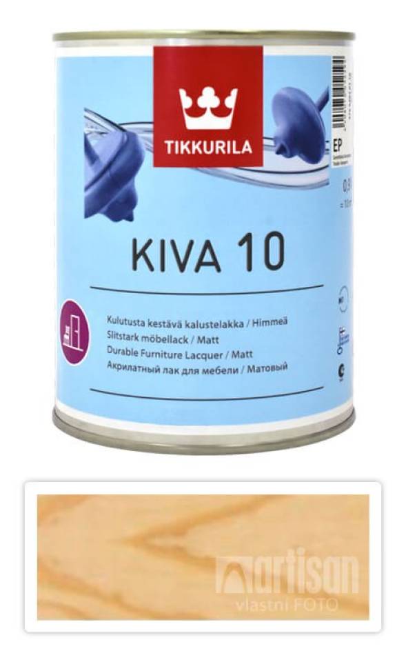 TIKKURILA Kiva 10 - vodou ředitelný lak 0.9 l Bezbarvý matný