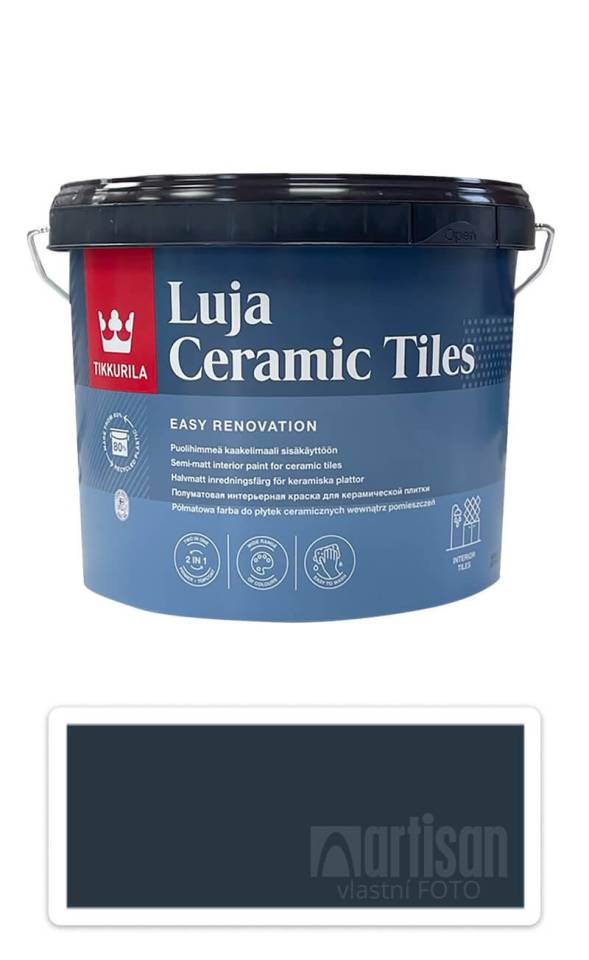 TIKKURILA Luja Ceramic Tiles - barva na keramické obklady 2.7 l Antracitově šedá RAL 7016
