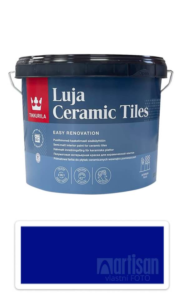 TIKKURILA Luja Ceramic Tiles - barva na keramické obklady 2.7 l Ultramarínová RAL 5002