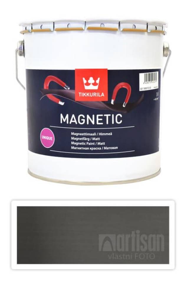 TIKKURILA Magnetic - magnetická barva 3 l Šedá