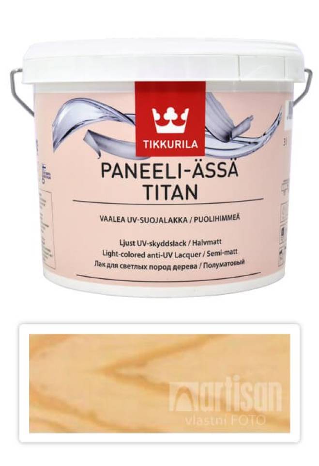 TIKKURILA Panel Ace Titan - vodou ředitelný lak s UV ochranou do interiéru 3 l Přírodní