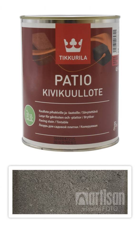 TIKKURILA Patio Kivikuullote - vodou ředitelné mořidlo na zámkovou dlažbu 0.9 l TVT EK05