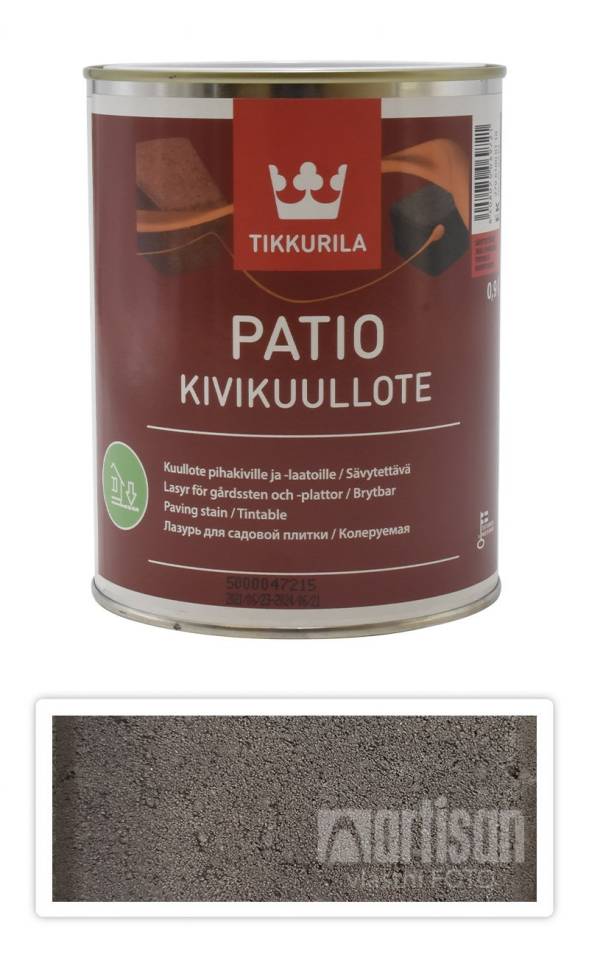 TIKKURILA Patio Kivikuullote - vodou ředitelné mořidlo na zámkovou dlažbu 0.9 l TVT EK06