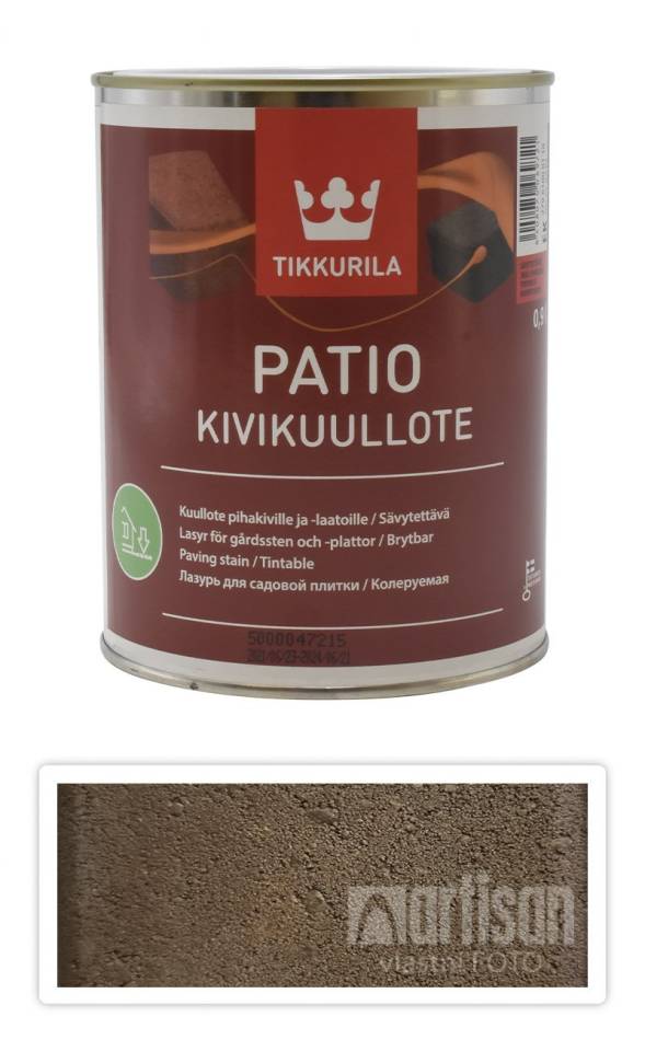 TIKKURILA Patio Kivikuullote - vodou ředitelné mořidlo na zámkovou dlažbu 0.9 l TVT EK09
