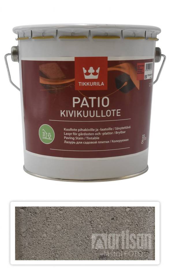 TIKKURILA Patio Kivikuullote - vodou ředitelné mořidlo na zámkovou dlažbu 2.7 l TVT EK01