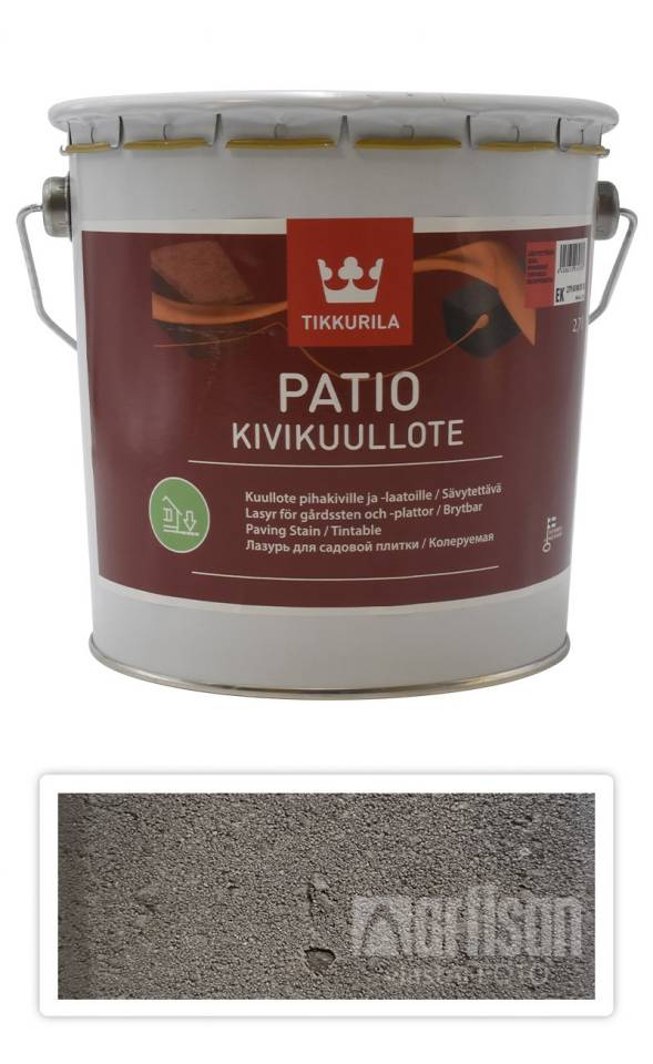 TIKKURILA Patio Kivikuullote - vodou ředitelné mořidlo na zámkovou dlažbu 2.7 l TVT EK02
