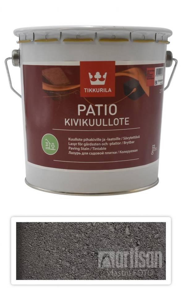 TIKKURILA Patio Kivikuullote - vodou ředitelné mořidlo na zámkovou dlažbu 2.7 l TVT EK03
