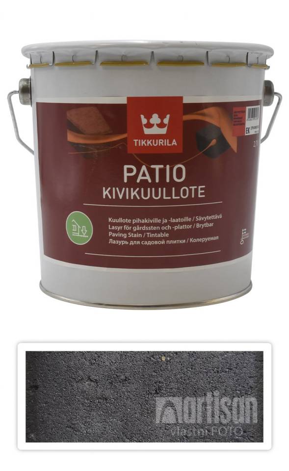 TIKKURILA Patio Kivikuullote - vodou ředitelné mořidlo na zámkovou dlažbu 2.7 l TVT EK04